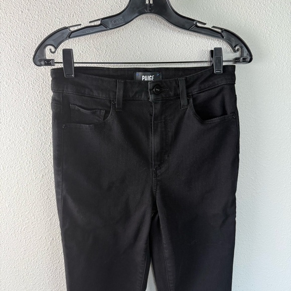 PAIGE Gemma Straight Leg Jeans Black Shadow Denim Casual Women’s Size 27 - Picture 3 of 12